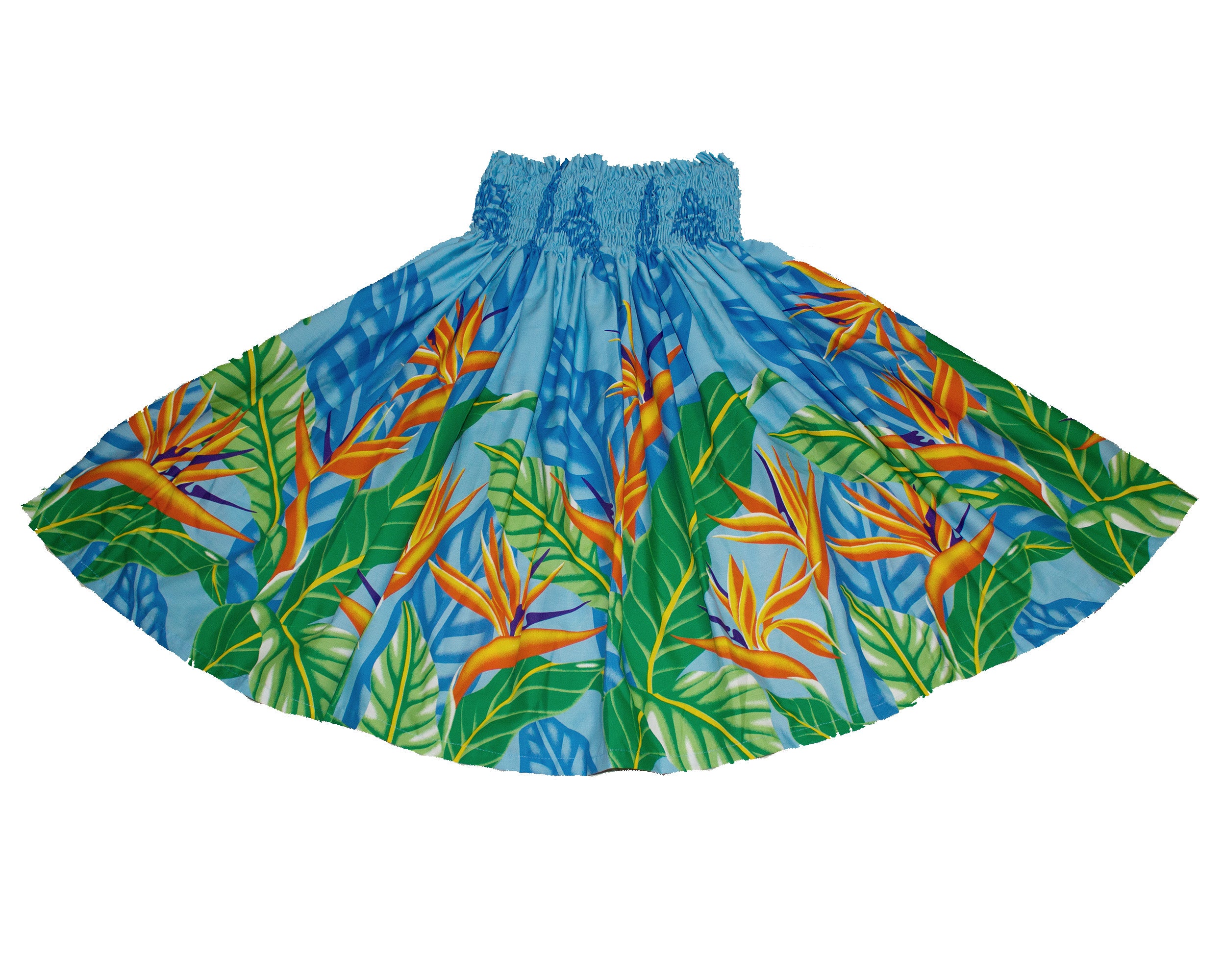 Hawaiian Pa'u hula skirts<br>#9 Blue flower
