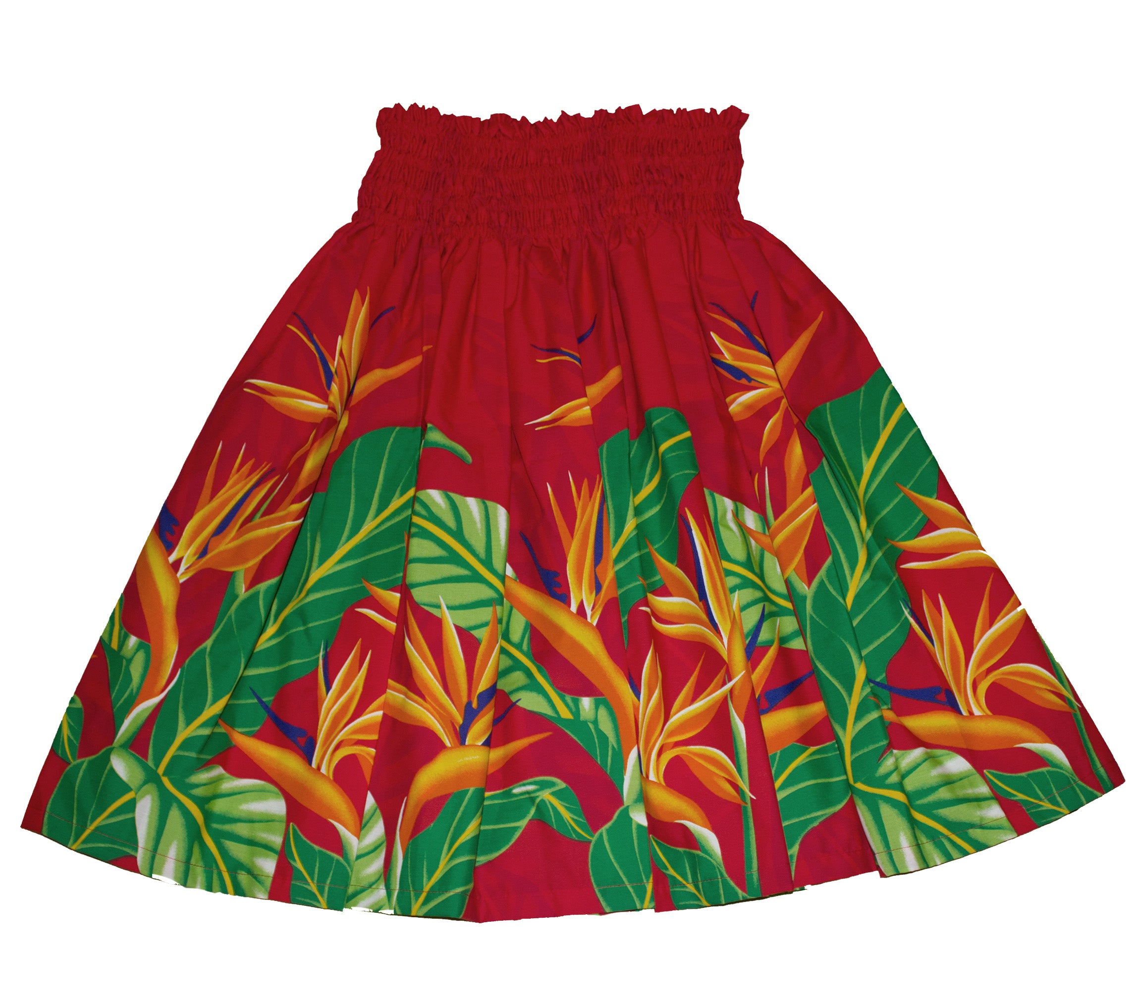 Hawaiian Pa'u Hula Skirts. #10 Colorful Blue or Black Flower