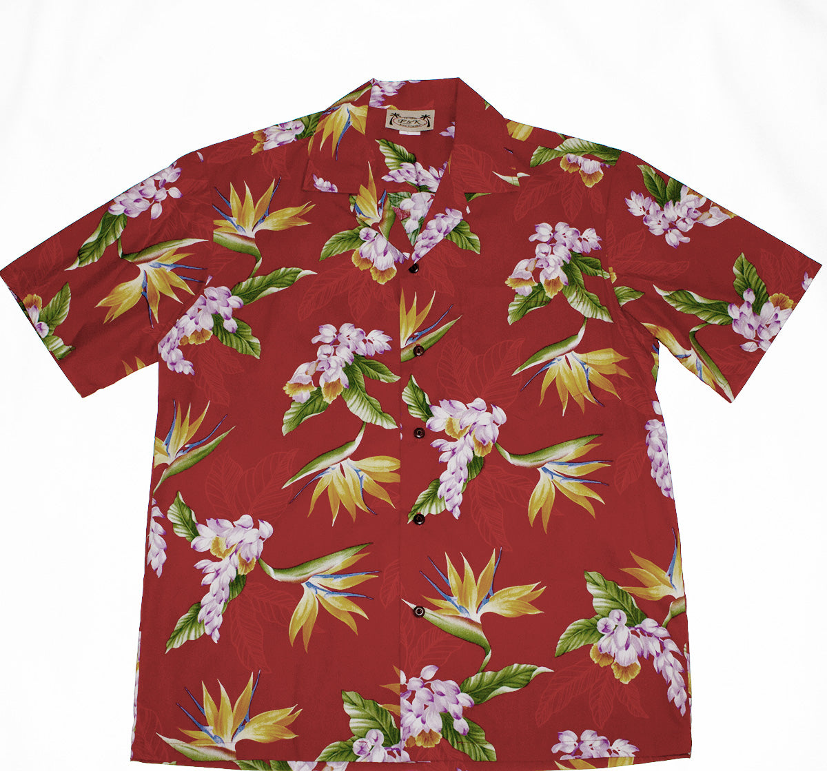 147 Hawaii shirt Red Bird of Paradise M-2XL