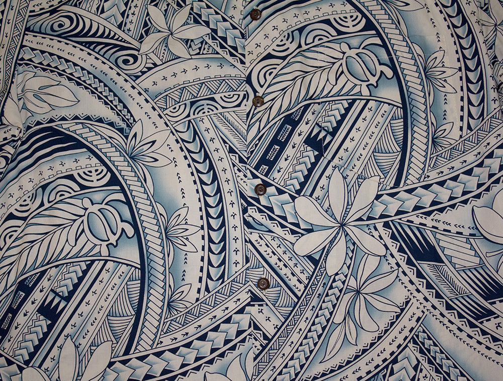 180 Hawaii shirt, Light Blue Wave, M-2XL