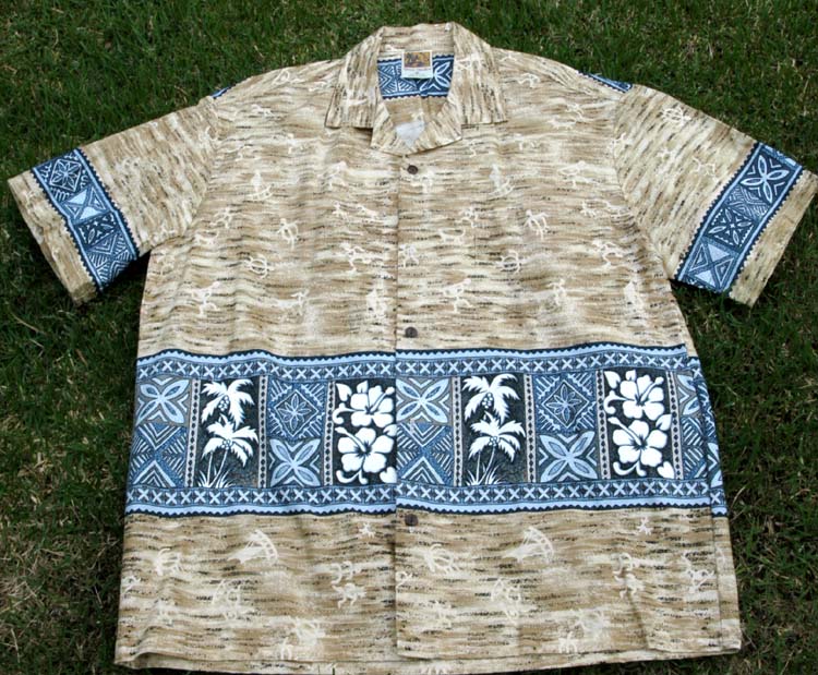 199 Hawaii shirt Khaki, L-XL