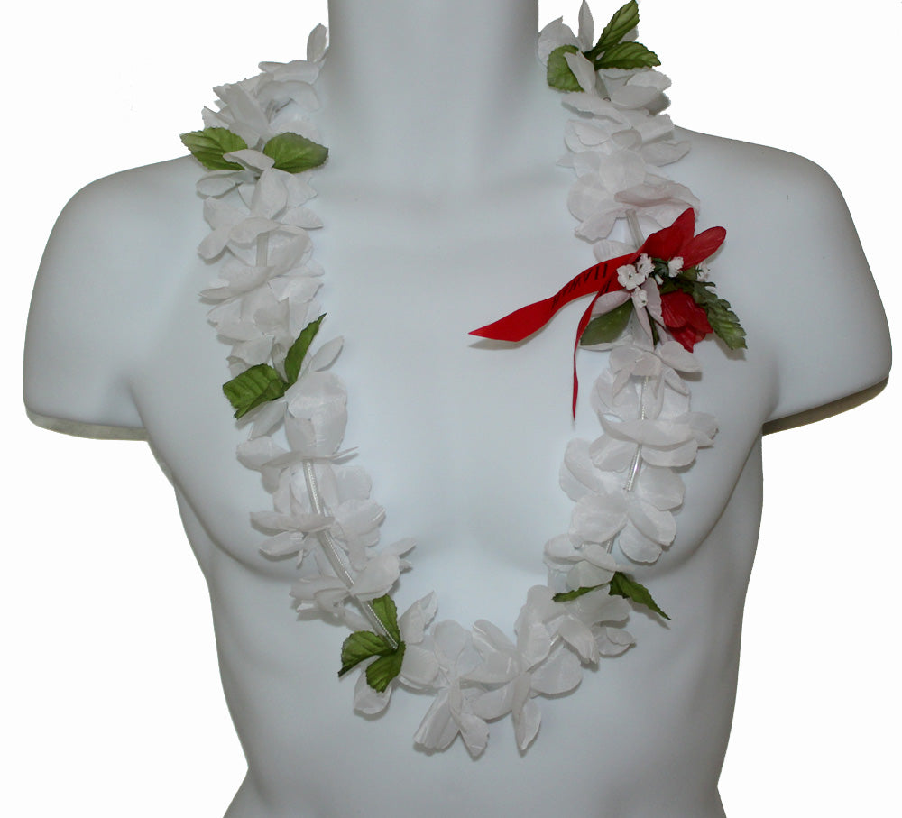 #35 White, Simple Lei