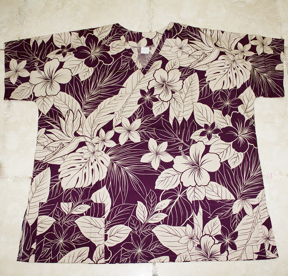 #41 Hawaii Scrub Top, Eggplant color