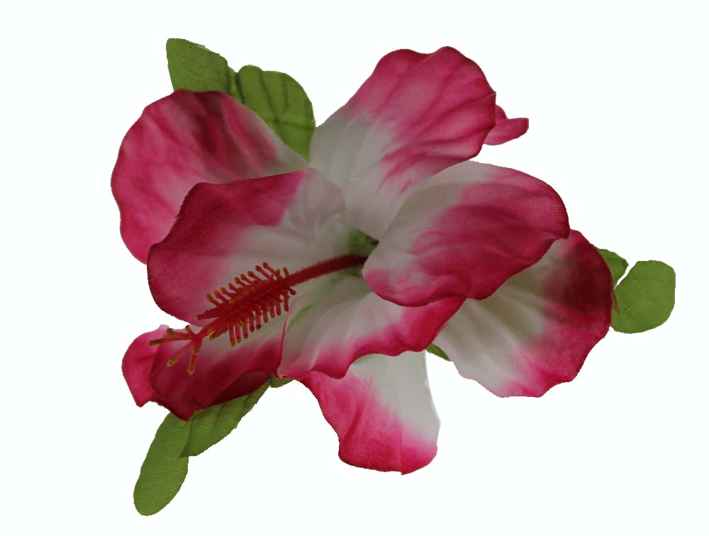Single Hibiscus Hair Clip - #1 Pink