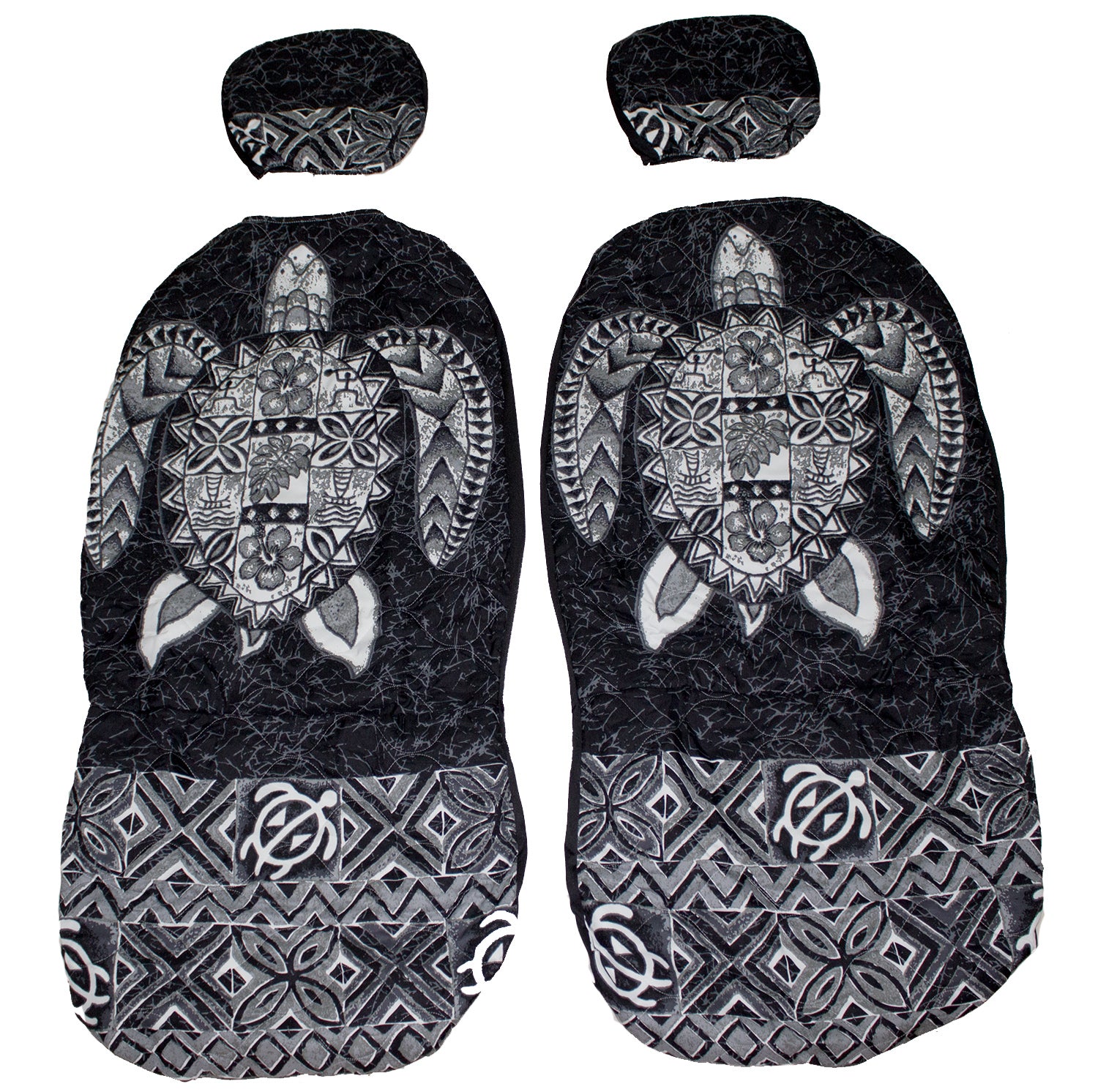 Hawaii Car Seat Cover Separate Headrest, #46 Big Gray Turtle (quilted)