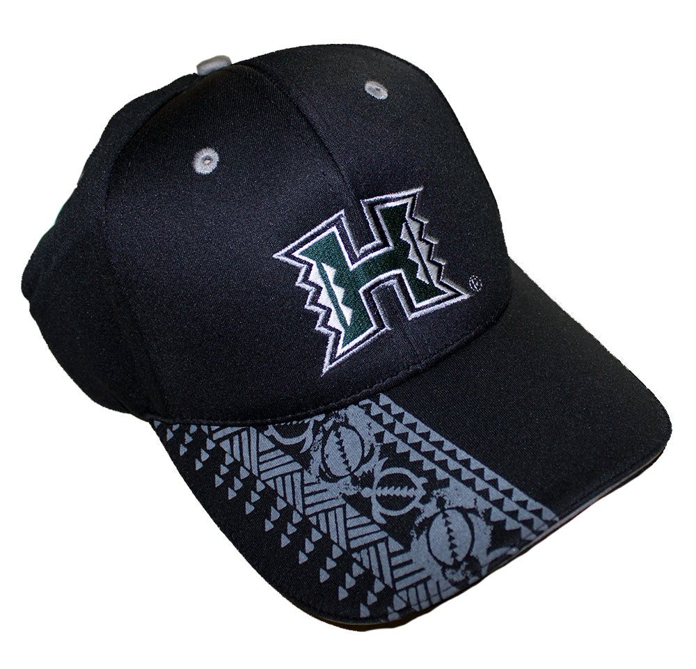 UH Warriors hats, Black