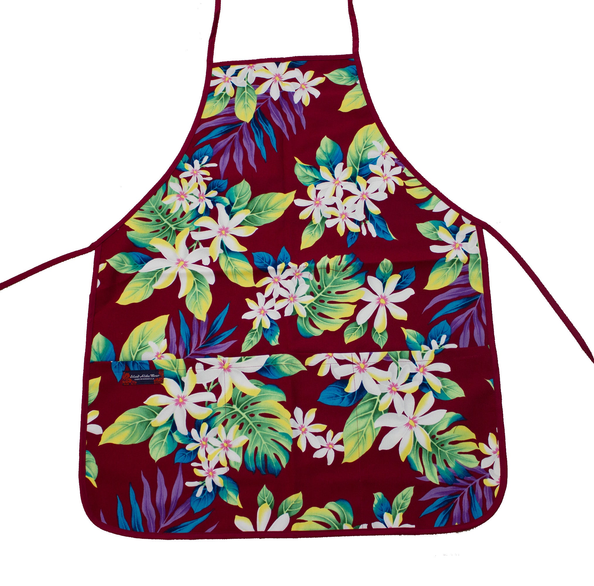 Hawaii Apron - Red Plumeria