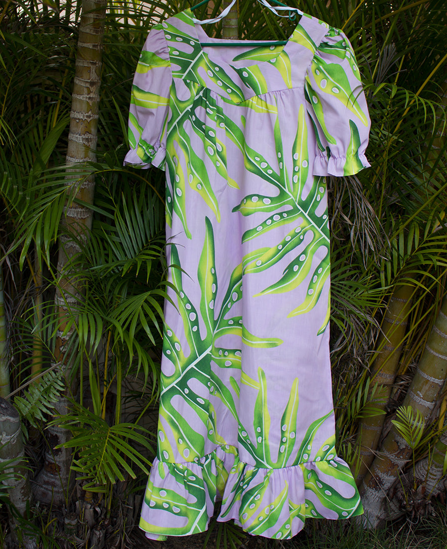 Long Muumuu Dresses<br>Purple flower size 3XL