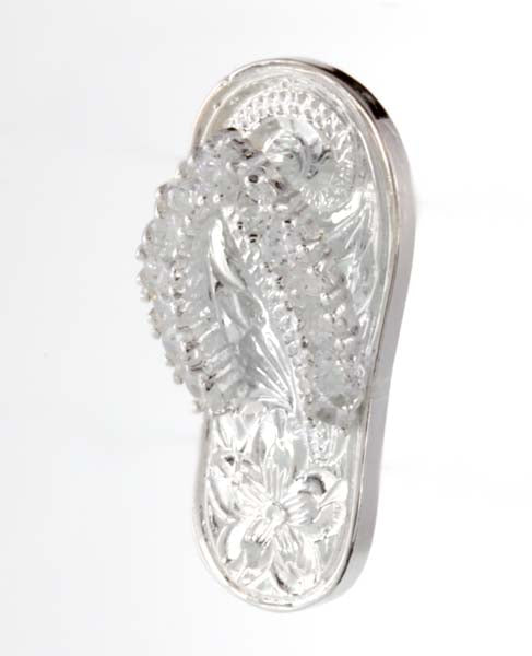 Hawaiian Pendant - clear CZ Slipper