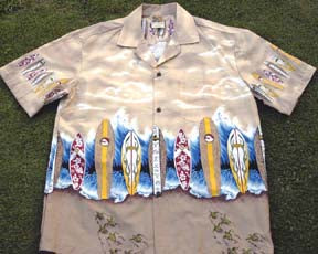 Hawaii Shirt 171 Khaki board, M-2XL