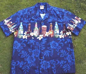 Hawaii Shirt 186 Blue bottle M-3XL