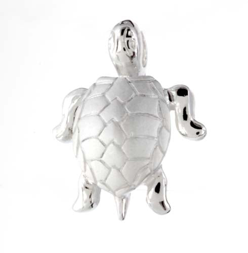 Hawaiian Silver<br> Baby sea Turtle Pendant