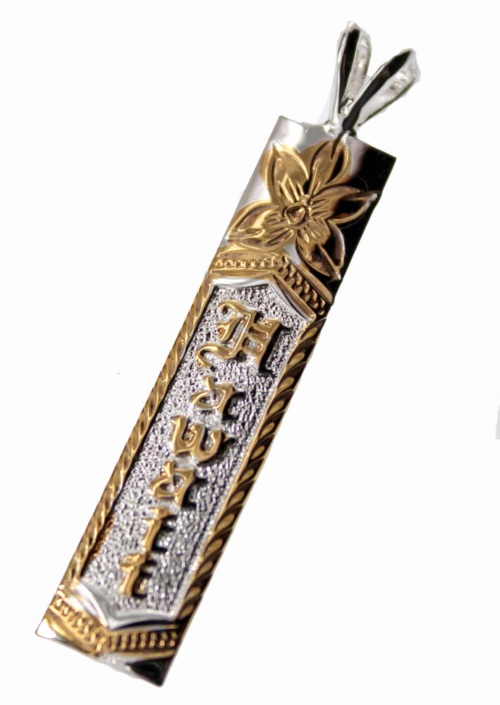 Hawaiian silver<br>Hawaii pendants two tone.