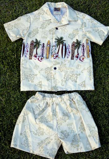 Palm board khaki - boy's shirt /short