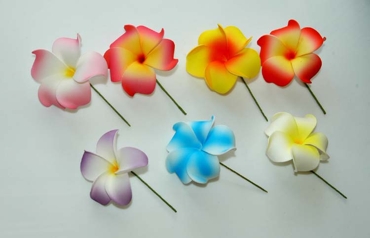 True size Foam Plumeria Flower stick