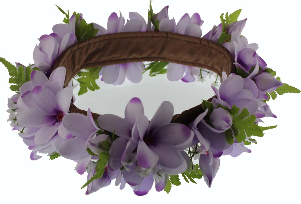 Plumeria Queen Headband<br>Purple #24b