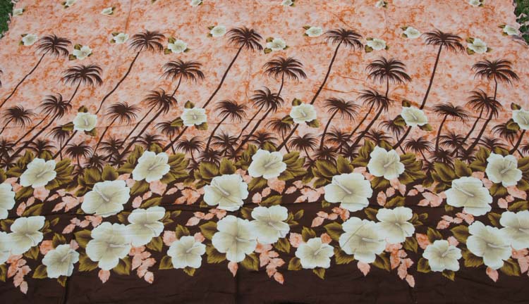 Sarong #3 Orange /palm tree