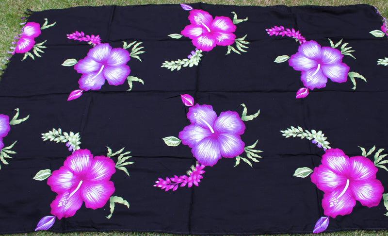 Sarong 7 Black flower