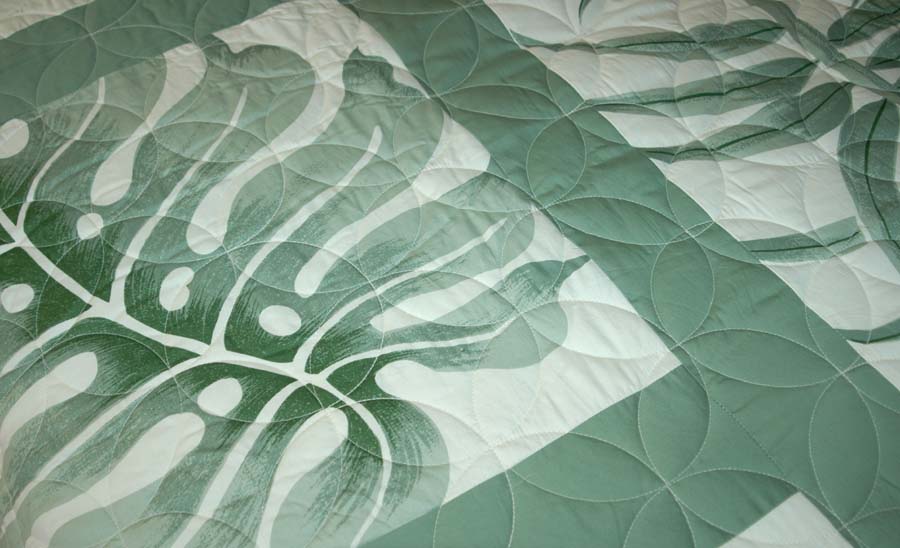 Hawaiian Patchwork Quilt<br> sage