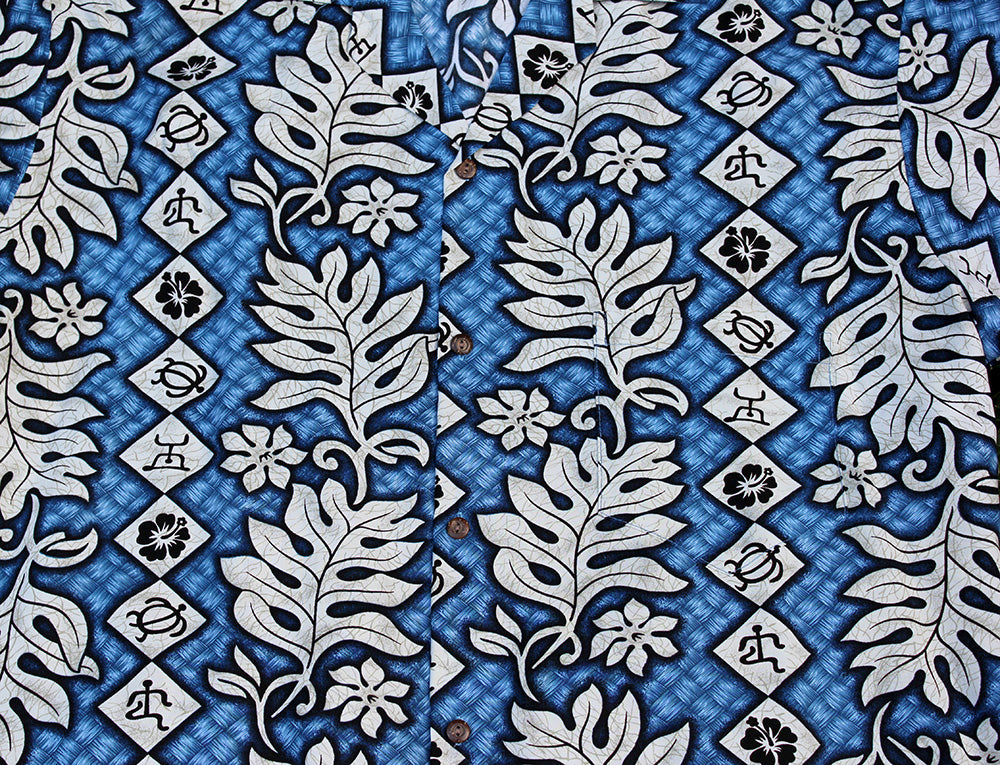 Light weight Rayon Shirts<br>#8 Blue lei, S to 4XL