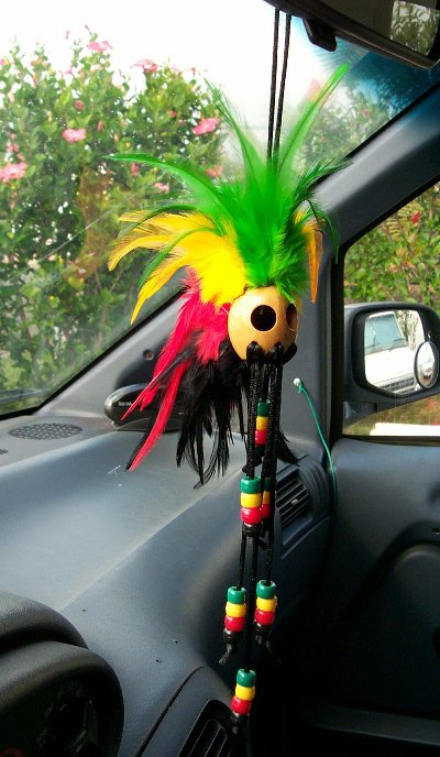 Hawaiian mini helmet<br>Rasta