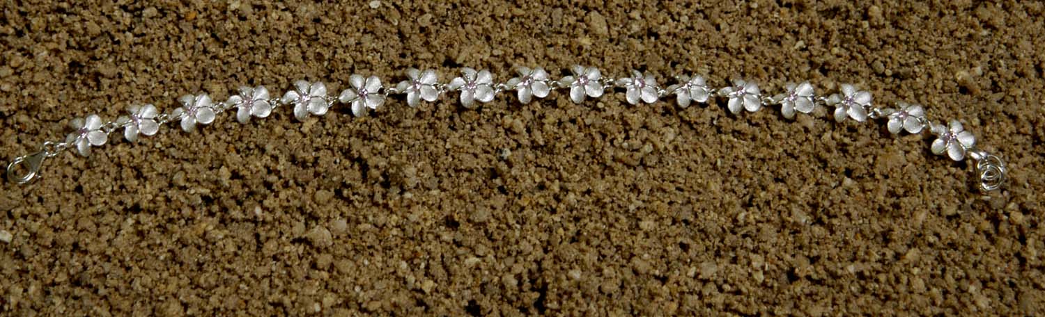 plumeria bracelet 8mm