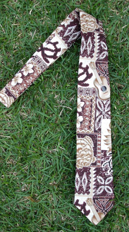Necktie<br>Hawaiian brown