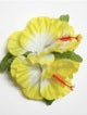 Double Hibiscus hair clip - #43 yellow
