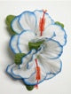 Double Hibiscus hair clip - #4 white /blue