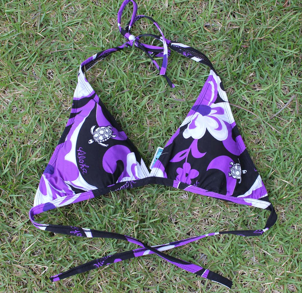 matching Bikini top - Aloha purple