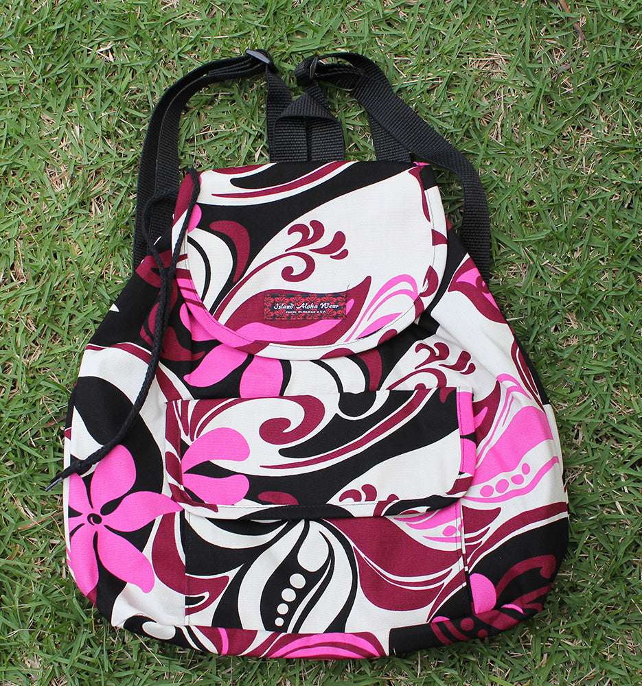 Medium backpack - Pink /pink flower