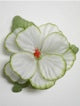 Single Hibiscus Hair Clip - #10 white /green