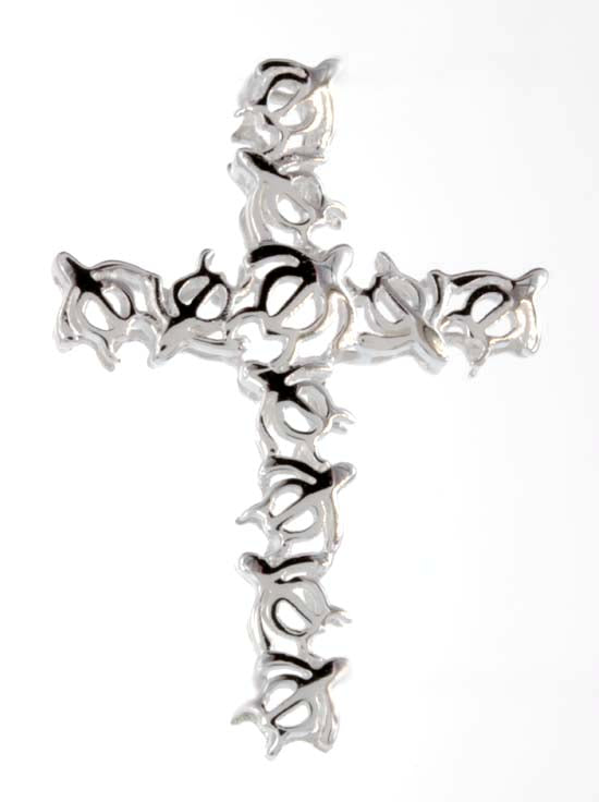 Silver pendant<br>Turtle cross