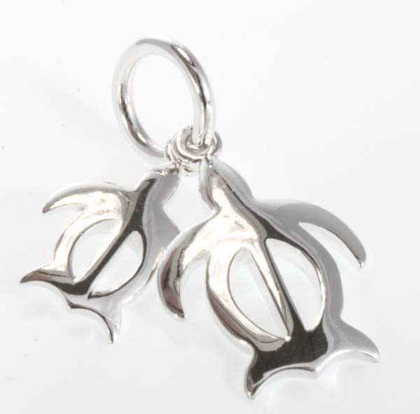 Silver pendant<br>Open turle pal