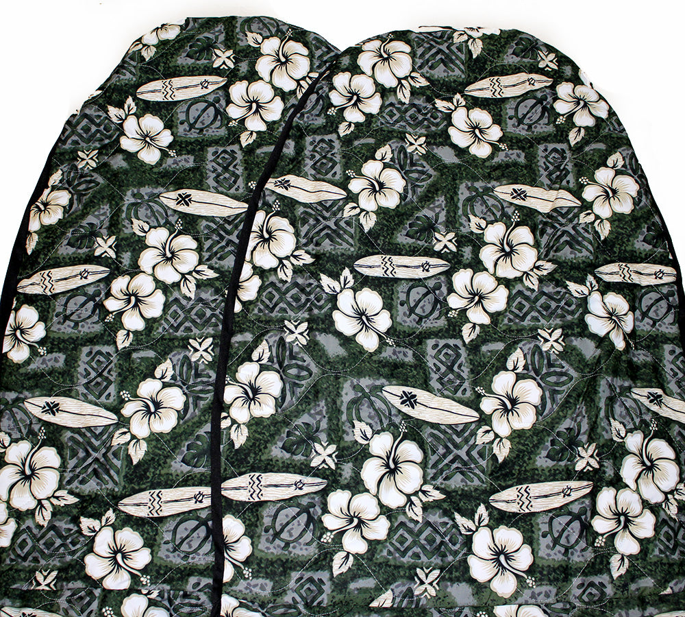 Hawaii car seat cover, #42 Green surfboard (quilted)