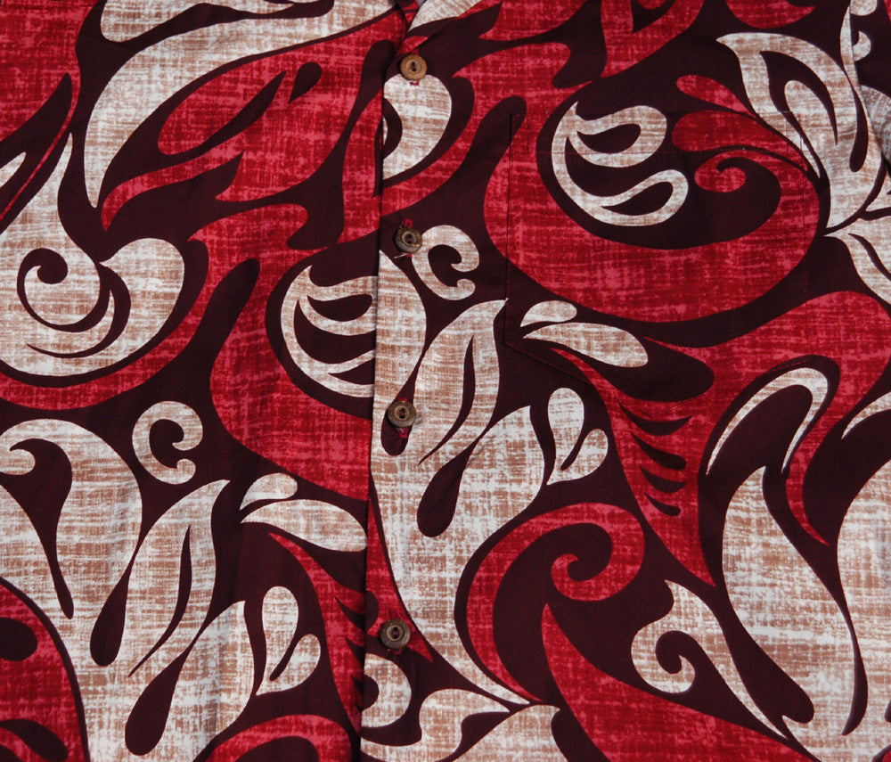 148 Hawaiian shirt Khaki / red, S-4XL