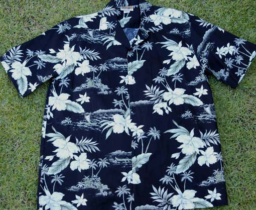 191 Hawaiian shirt Black orchid, M-2XL