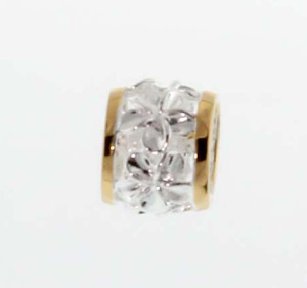 Hawaiian silver<br> Flower barrel pendant