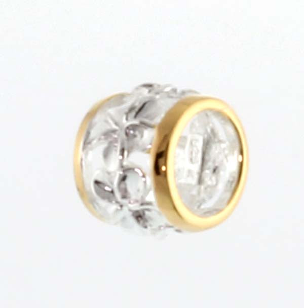 Hawaiian silver<br> Flower barrel pendant