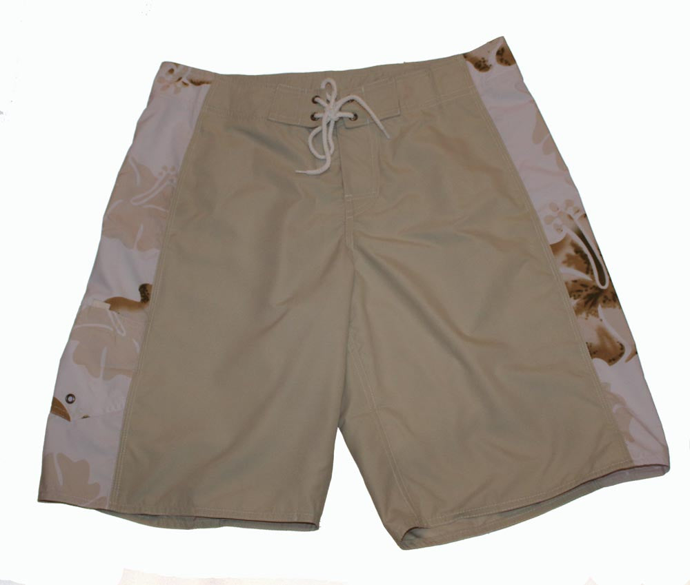 Men board short, Hawaii Board shorts, Khaki, 30" - 42"