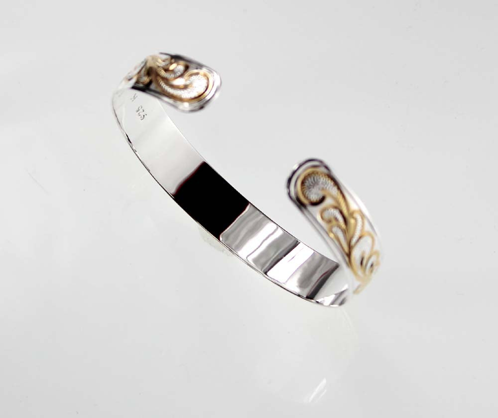 Open bangle - Two tone "Kuuipo"