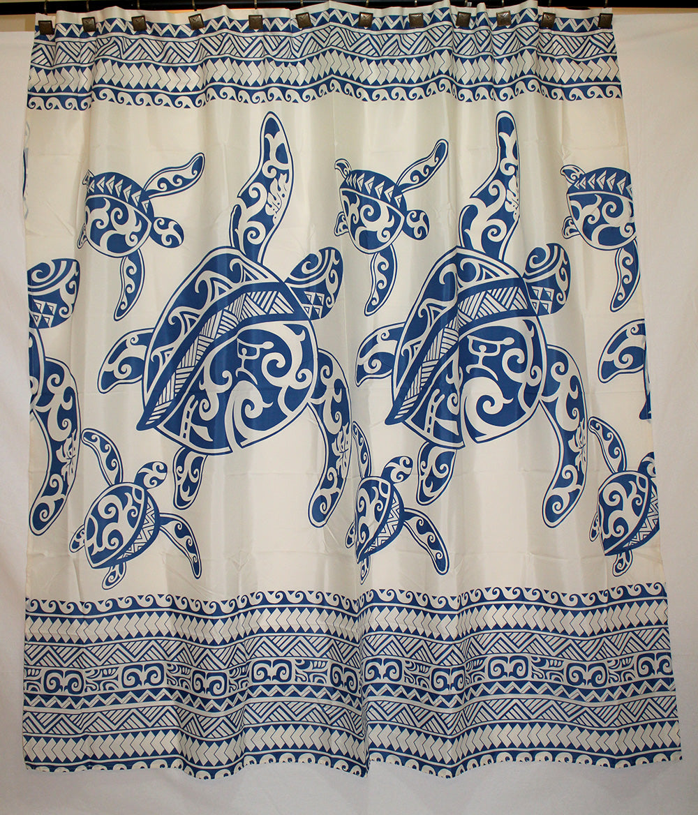 Shower curtain - Blue sea turtle
