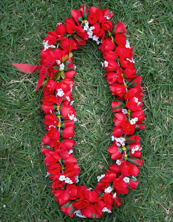 Full Shell Ginger leis - Red #29