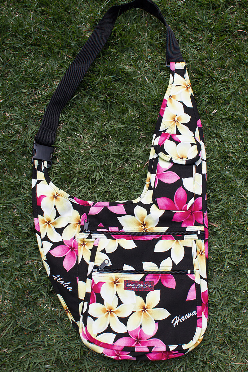 Handy Bag - Black flower