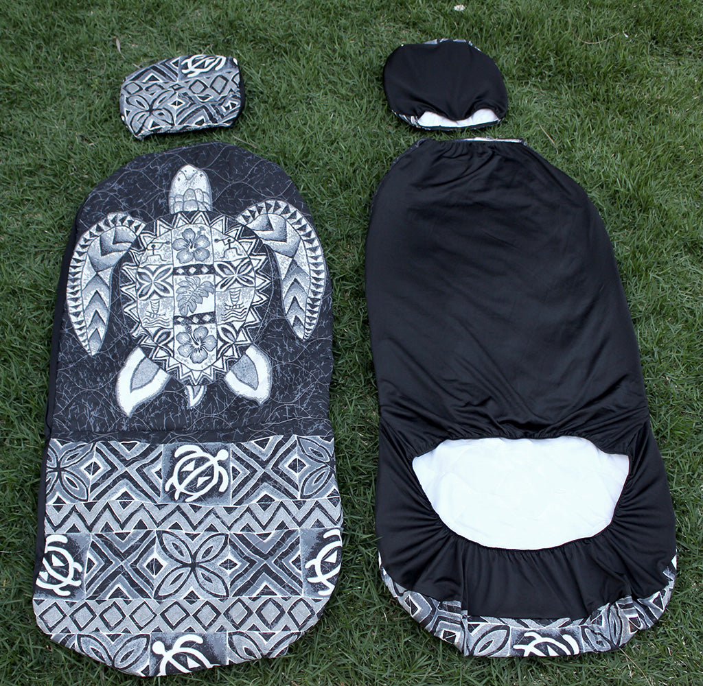 Hawaii Car Seat Cover Separate Headrest, #46 Big Gray Turtle (quilted)