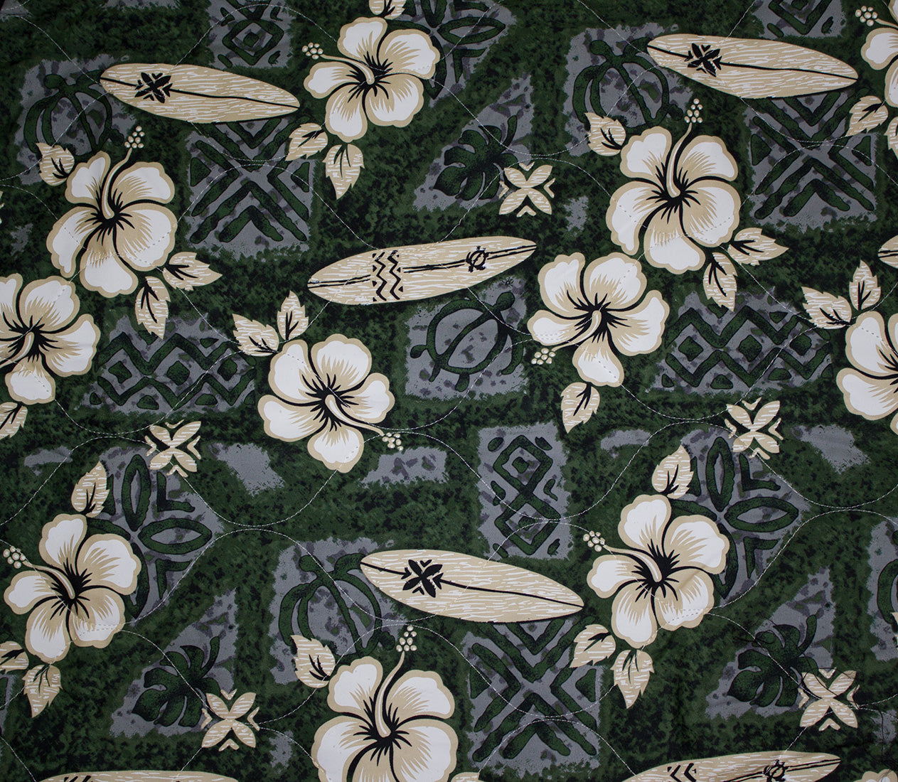 Hawaii car seat cover, Separate Headrest, Green Surfboard