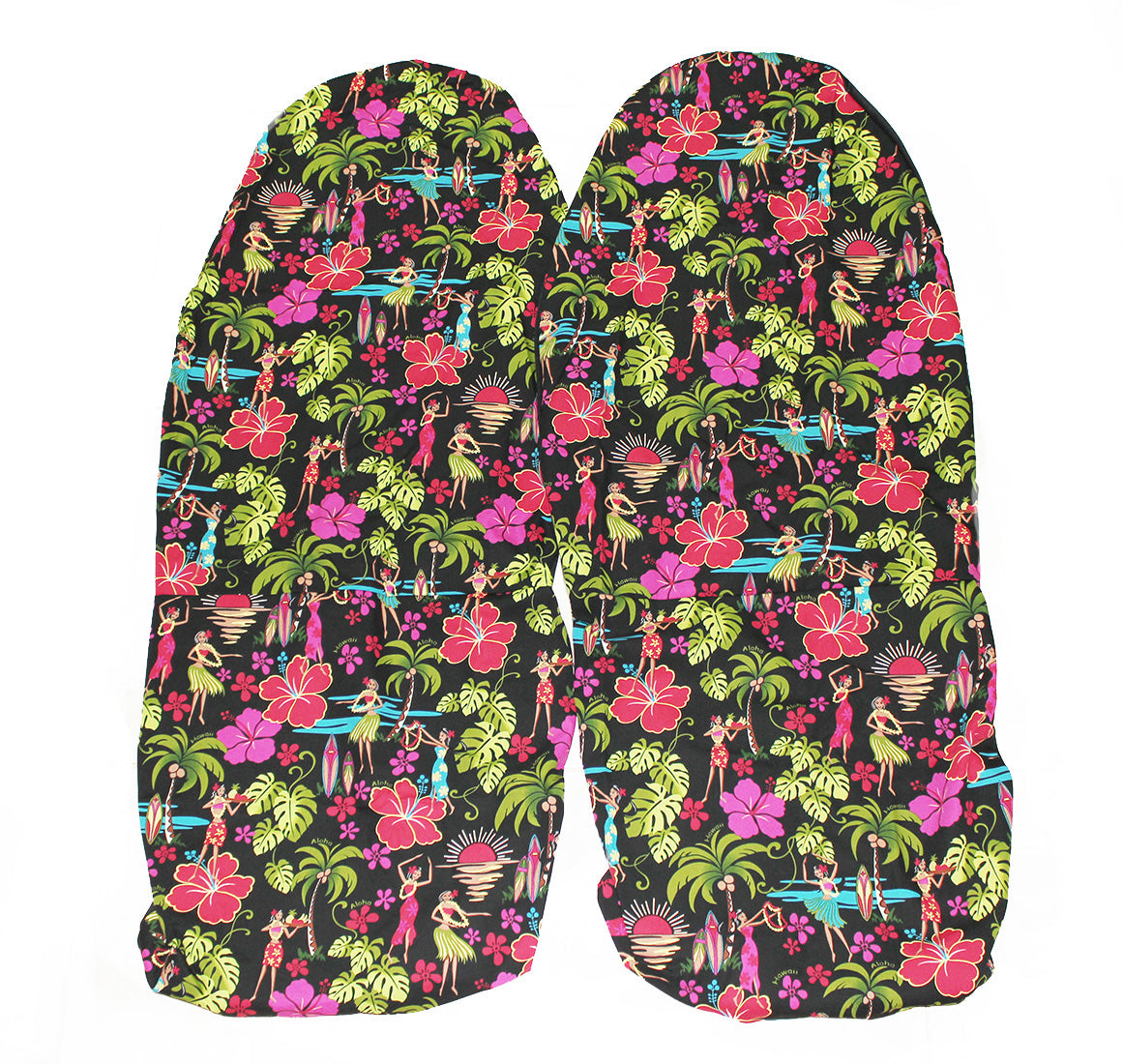 Hawaii Seat Cover<br> #104 Hula Girls Black<br> (Non-quilted)