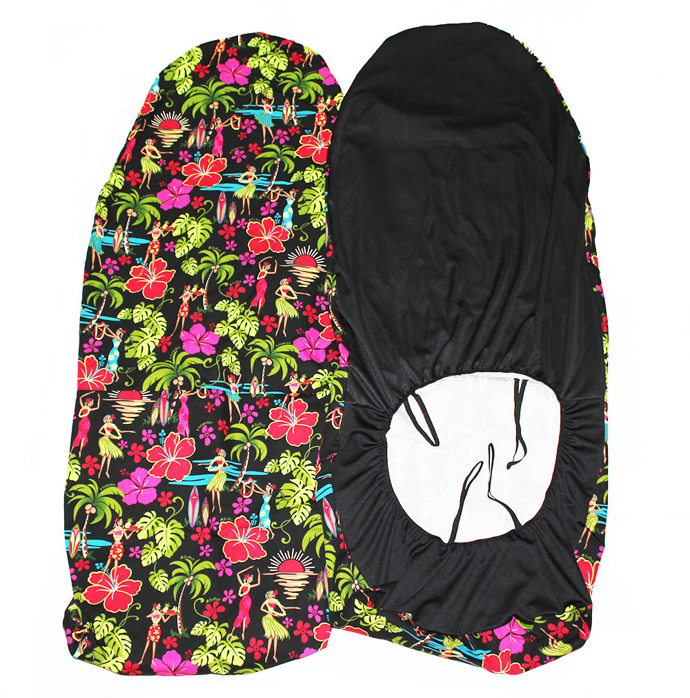 Hawaii Seat Cover<br> #104 Hula Girls Black<br> (Non-quilted)