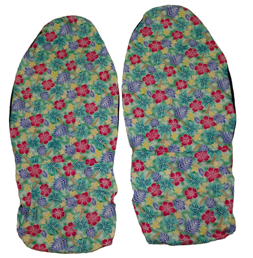 Hawaii Seat Cover #123 Green and pink flower (Non-quilted)