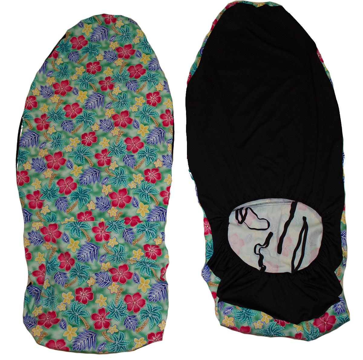 Hawaii Seat Cover #123 Green and pink flower (Non-quilted)